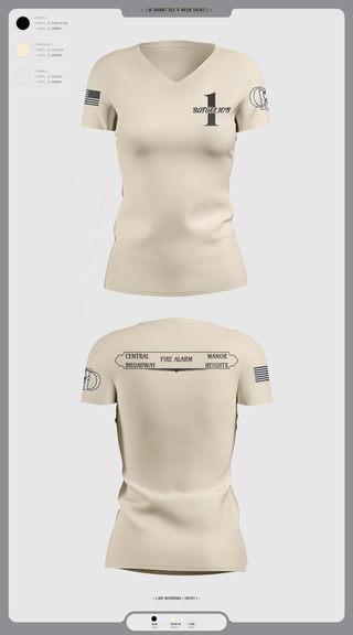 Womens Short Sleeve Vneck Shirt, Battalion 1, , Teamtime, Team time, sublimation, custom sports apparel, team uniforms, spirit wear, spiritwear, sports uniforms, custom shirts, team store, custom team store, fundraiser sports, apparel fundraiser