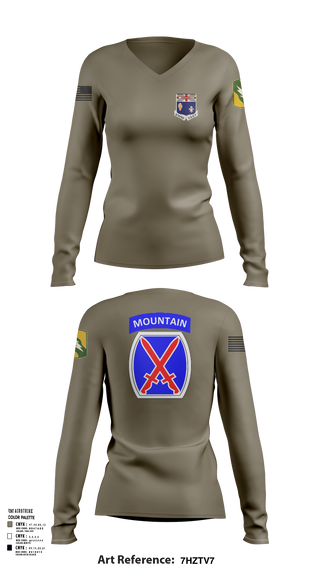 Womens Long Sleeve Vneck Shirt, 1-155th, , Teamtime, Team time, sublimation, custom sports apparel, team uniforms, spirit wear, spiritwear, sports uniforms, custom shirts, team store, custom team store, fundraiser sports, apparel fundraiser