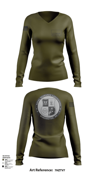 Womens Long Sleeve Vneck Shirt, Naval Research Lab, , Teamtime, Team time, sublimation, custom sports apparel, team uniforms, spirit wear, spiritwear, sports uniforms, custom shirts, team store, custom team store, fundraiser sports, apparel fundraiser