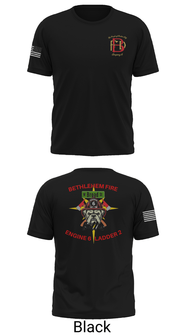 Old School Cotton Feel Shirt, Bethlehem Fire Department E6/L2, , Teamtime, Team time, sublimation, custom sports apparel, team uniforms, spirit wear, spiritwear, sports uniforms, custom shirts, team store, custom team store, fundraiser sports, apparel fundraiser
