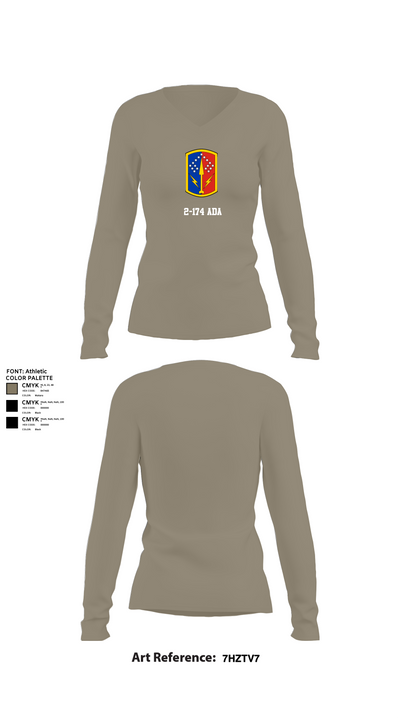 2-174 ADA 22453526 Women's Long Sleeve V-neck Shirt - 62