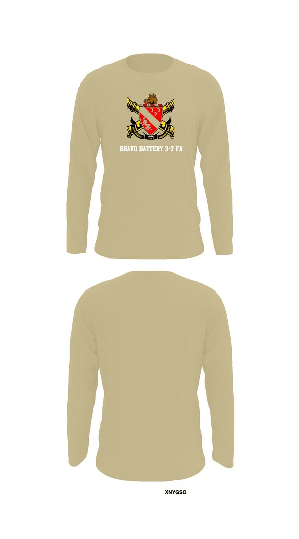 Long Sleeve Performance Shirt, Bravo Battery 3-7 FA, Army, Teamtime, Team time, sublimation, custom sports apparel, team uniforms, spirit wear, spiritwear, sports uniforms, custom shirts, team store, custom team store, fundraiser sports, apparel fundraiser