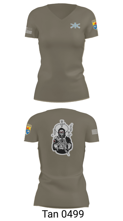 HHC Mortars 63835758 Women's Short Sleeve V-neck Shirt - 68