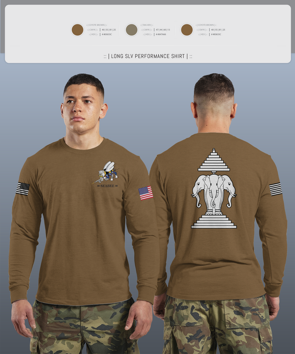 Long Sleeve Performance Shirt, Seabee, Navy, Teamtime, Team time, sublimation, custom sports apparel, team uniforms, spirit wear, spiritwear, sports uniforms, custom shirts, team store, custom team store, fundraiser sports, apparel fundraiser
