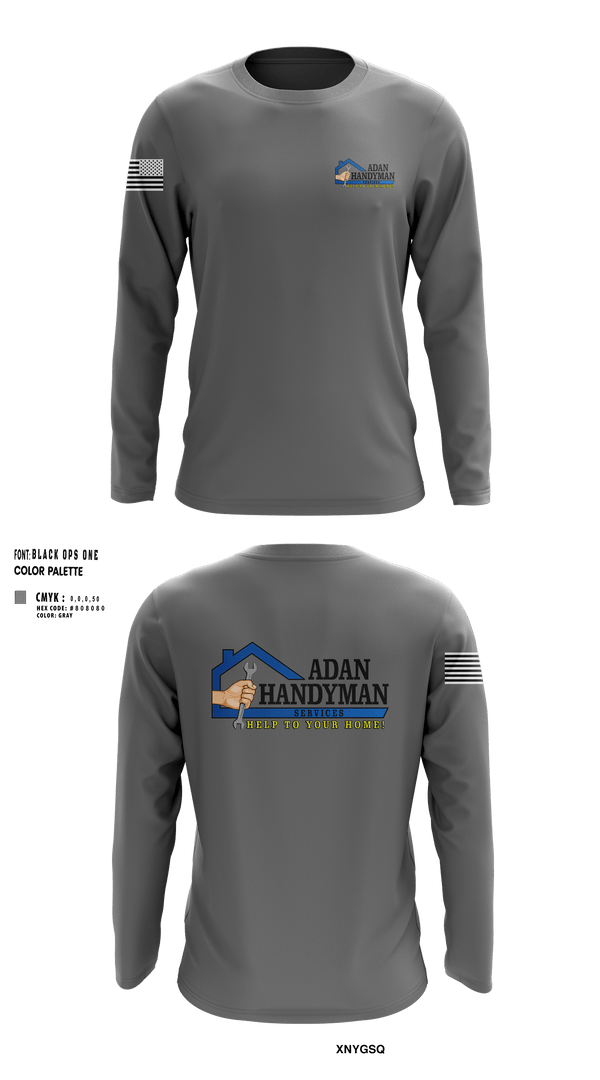 Long Sleeve Performance Shirt, Adan Handyman Services, , Teamtime, Team time, sublimation, custom sports apparel, team uniforms, spirit wear, spiritwear, sports uniforms, custom shirts, team store, custom team store, fundraiser sports, apparel fundraiser