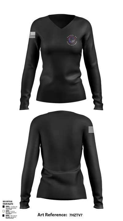 Patrol KC - Admin 52952171 Women's Long Sleeve V-neck Shirt - 1