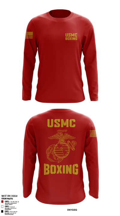 Marine corps boxing 68841657 Long Sleeve Performance Shirt 2