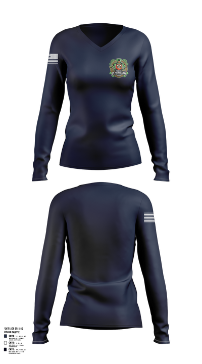 Clifton FMBA 21 75027151 Women's Long Sleeve V-neck Shirt - 101