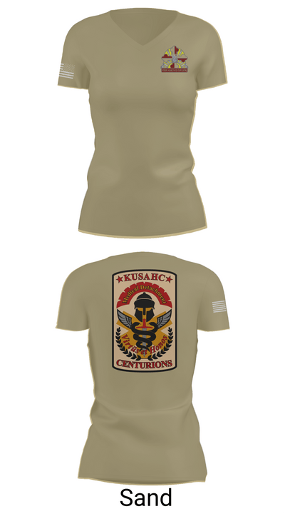 Kirk U.S. Army Health Clinic 36781561 Women's Short Sleeve V-neck Shirt - 88