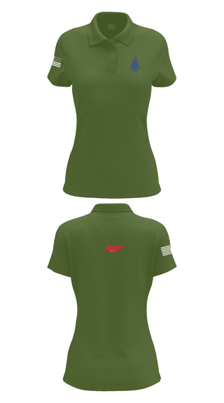 Womens Short Sleeve Performance Polo, Pershing Rifles Troop L-1, , Teamtime, Team time, sublimation, custom sports apparel, team uniforms, spirit wear, spiritwear, sports uniforms, custom shirts, team store, custom team store, fundraiser sports, apparel fundraiser