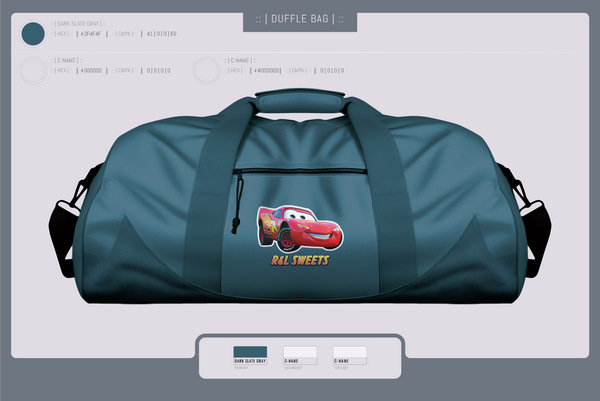 Duffle Bag, R&L Sweets, Track & Field, Teamtime, Team time, sublimation, custom sports apparel, team uniforms, spirit wear, spiritwear, sports uniforms, custom shirts, team store, custom team store, fundraiser sports, apparel fundraiser