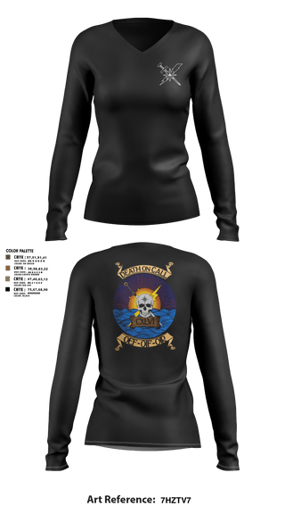 Womens Long Sleeve Vneck Shirt, 146th ASOS, Air Force, Teamtime, Team time, sublimation, custom sports apparel, team uniforms, spirit wear, spiritwear, sports uniforms, custom shirts, team store, custom team store, fundraiser sports, apparel fundraiser