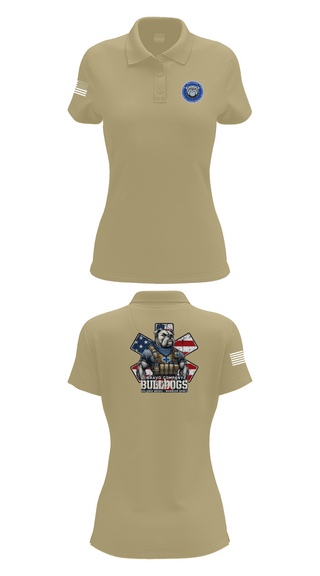 Womens Short Sleeve Performance Polo, Bravo Company Bulldogs, , Teamtime, Team time, sublimation, custom sports apparel, team uniforms, spirit wear, spiritwear, sports uniforms, custom shirts, team store, custom team store, fundraiser sports, apparel fundraiser