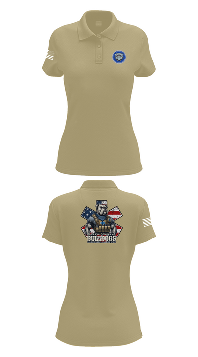 Bravo Company Bulldogs 26926733 Women's Short Sleeve Performance Polo  - 95