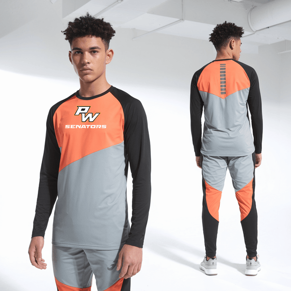 Long Sleeve Performance Shirt, Portsmouth West Middle School Track and Field, Track & Field, Teamtime, Team time, sublimation, custom sports apparel, team uniforms, spirit wear, spiritwear, sports uniforms, custom shirts, team store, custom team store, fundraiser sports, apparel fundraiser