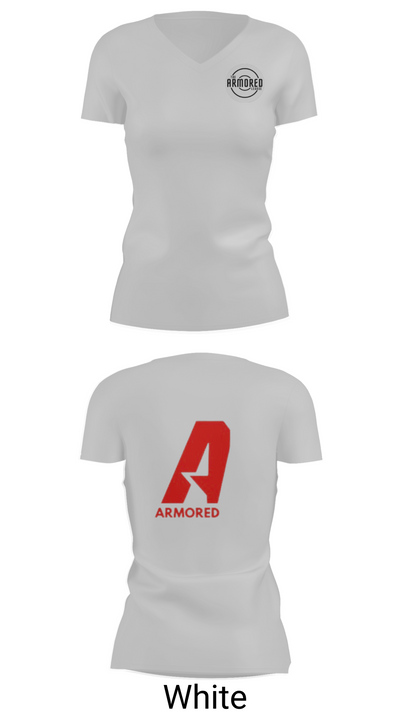 THE ARMORED LEAGUE 75061922 Women's Short Sleeve V-neck Shirt - 19