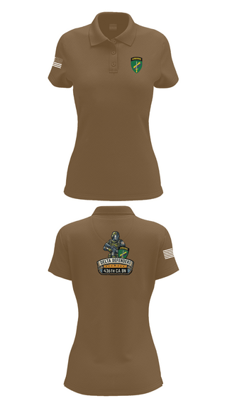 Womens Short Sleeve Performance Polo, D Co 436th CA BN, , Teamtime, Team time, sublimation, custom sports apparel, team uniforms, spirit wear, spiritwear, sports uniforms, custom shirts, team store, custom team store, fundraiser sports, apparel fundraiser