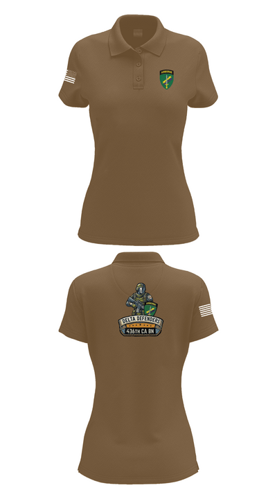 D Co 436th CA BN 62553628 Women's Short Sleeve Performance Polo  - 15