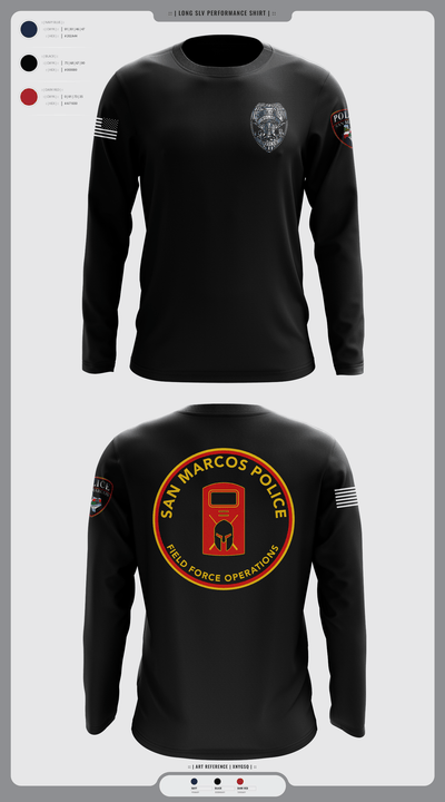 San marcos police - field force 1789471 Long Sleeve Performance Shirt 2