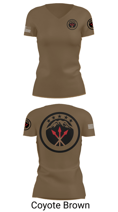 593rd esc 84588432 Women's Short Sleeve V-neck Shirt - 8