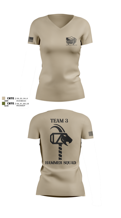 900th QUARTERMASTER 12047177 Women's Short Sleeve V-neck Shirt - 11