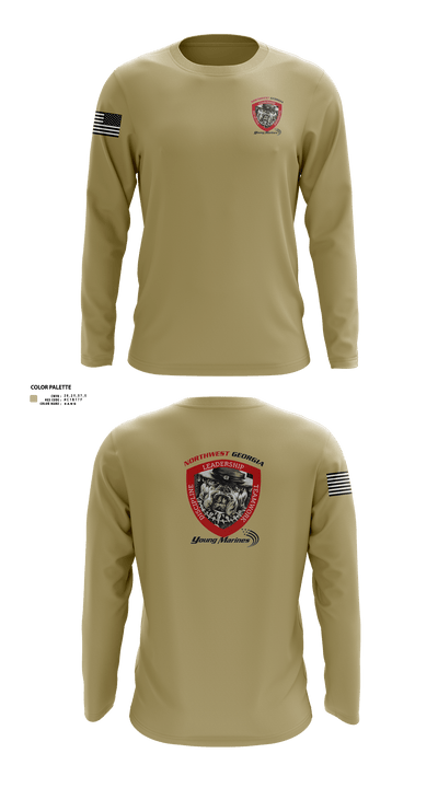 Northwest Georgia Young Marines 76347132 Long Sleeve Performance Shirt 2