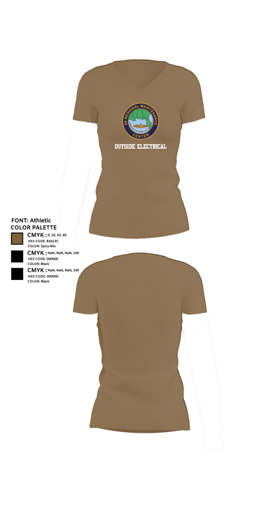 Outside Electrical 60730748 Women's Short Sleeve V-neck Shirt - 4