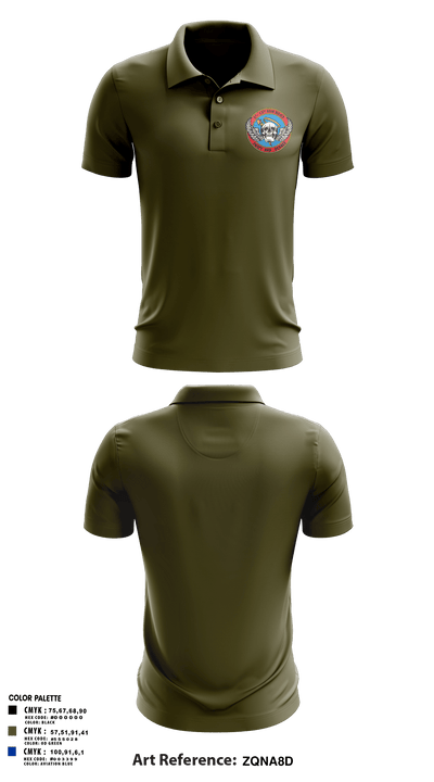 A Co, 2-13th Aviation Regiment 86069312 Long Sleeve Performance Polo - 8
