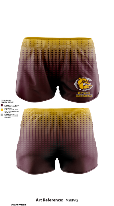 West Allis Junior Bulldogs 12670272 Women's Shorts - 1