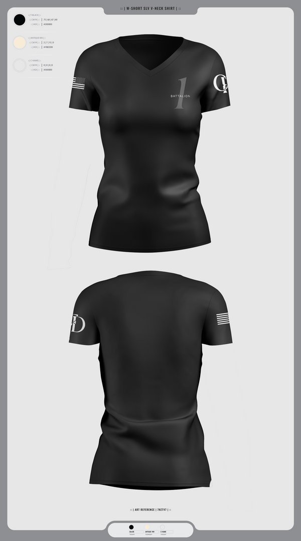 Womens Short Sleeve Vneck Shirt, Battalion 1, , Teamtime, Team time, sublimation, custom sports apparel, team uniforms, spirit wear, spiritwear, sports uniforms, custom shirts, team store, custom team store, fundraiser sports, apparel fundraiser