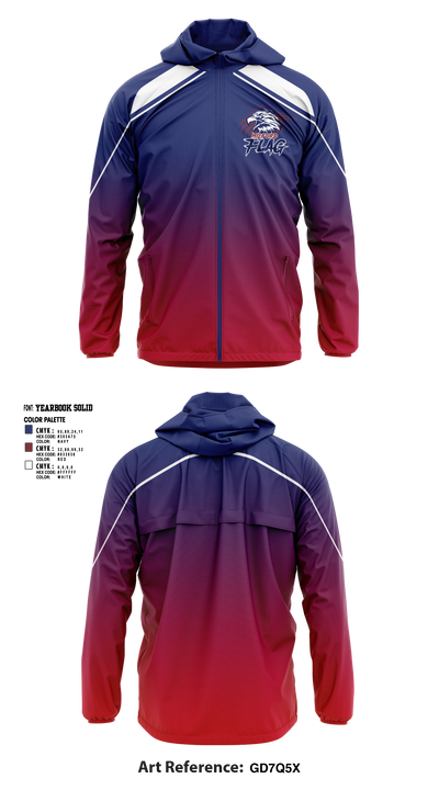 Milford Eagles Pop Warner Football and Cheer 85500081 Windbreaker - 4