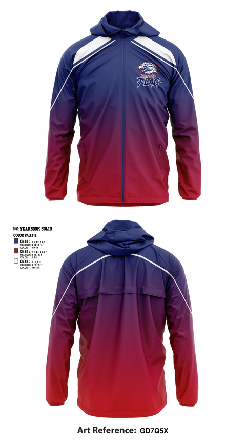 Windbreaker, Milford Eagles Pop Warner Football and Cheer 85500081, Football, Teamtime, Team time, sublimation, custom sports apparel, team uniforms, spirit wear, spiritwear, sports uniforms, custom shirts, team store, custom team store, fundraiser sports, apparel fundraiser
