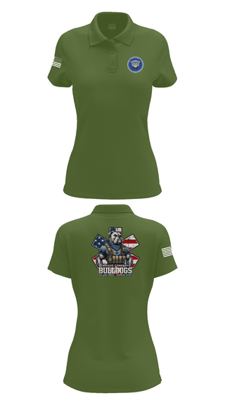 Womens Short Sleeve Performance Polo, Bravo Company Bulldogs, , Teamtime, Team time, sublimation, custom sports apparel, team uniforms, spirit wear, spiritwear, sports uniforms, custom shirts, team store, custom team store, fundraiser sports, apparel fundraiser