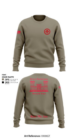 Crew Neck Sweatshirt, B 104th, National Guard, Teamtime, Team time, sublimation, custom sports apparel, team uniforms, spirit wear, spiritwear, sports uniforms, custom shirts, team store, custom team store, fundraiser sports, apparel fundraiser