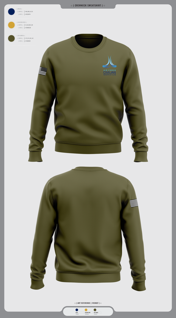 Crew Neck Sweatshirt, 9th Civil Engineer Squadron, , Teamtime, Team time, sublimation, custom sports apparel, team uniforms, spirit wear, spiritwear, sports uniforms, custom shirts, team store, custom team store, fundraiser sports, apparel fundraiser