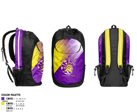 Gear Bag, Mendota High School Track and Field, Track & Field, Teamtime, Team time, sublimation, custom sports apparel, team uniforms, spirit wear, spiritwear, sports uniforms, custom shirts, team store, custom team store, fundraiser sports, apparel fundraiser