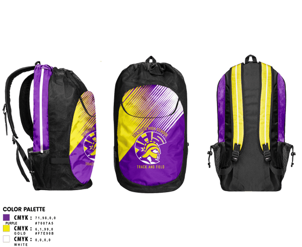 Gear Bag, Mendota High School Track and Field, Track & Field, Teamtime, Team time, sublimation, custom sports apparel, team uniforms, spirit wear, spiritwear, sports uniforms, custom shirts, team store, custom team store, fundraiser sports, apparel fundraiser