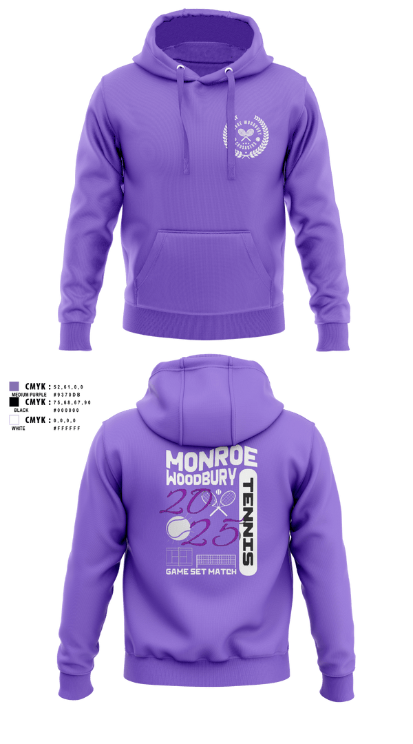 Hoodie, Monroe Woodbury, Tennis, Teamtime, Team time, sublimation, custom sports apparel, team uniforms, spirit wear, spiritwear, sports uniforms, custom shirts, team store, custom team store, fundraiser sports, apparel fundraiser