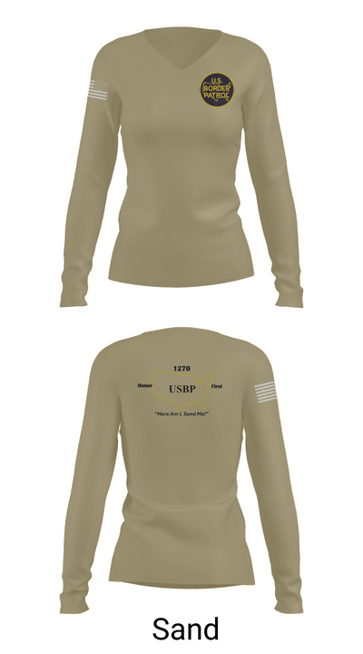1270A 97331087 Women's Long Sleeve V-neck Shirt - 92