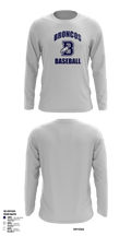 Burrillville High School Broncos Baseball 5359467 Long Sleeve Performance Shirt 2