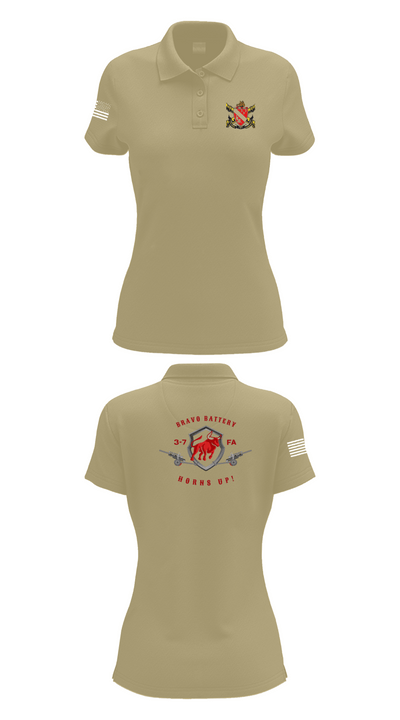 Bravo Battery 3-7 FA 34354529 Women's Short Sleeve Performance Polo  - 95