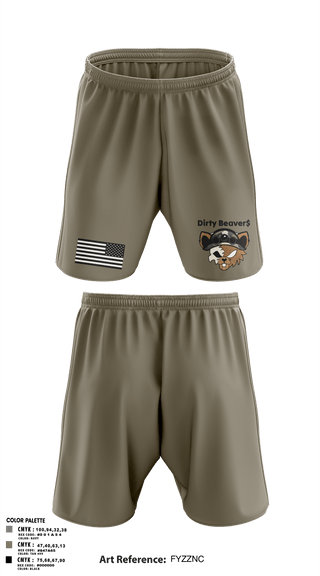Athletic Shorts With Pockets, Dirty Beaver$, , Teamtime, Team time, sublimation, custom sports apparel, team uniforms, spirit wear, spiritwear, sports uniforms, custom shirts, team store, custom team store, fundraiser sports, apparel fundraiser