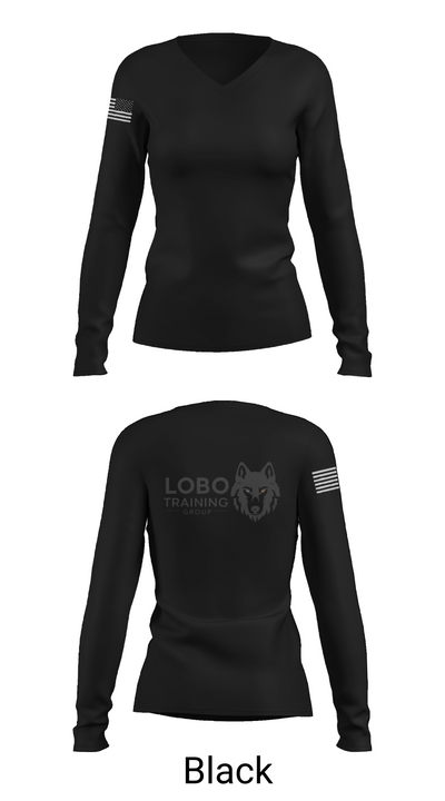 Lobo Training Group 12669581 Women's Long Sleeve V-neck Shirt - 35