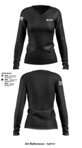 MCES 43871225 Women's Long Sleeve V-neck Shirt - 107
