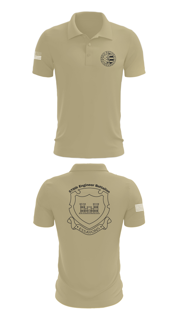 Short Sleeve Performance Polo, 132d MRBC, 579th EN BN, 49th MP DIV, , Teamtime, Team time, sublimation, custom sports apparel, team uniforms, spirit wear, spiritwear, sports uniforms, custom shirts, team store, custom team store, fundraiser sports, apparel fundraiser