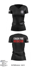 ISA Air base Fire Dept. 19172110 Women's Short Sleeve V-neck Shirt - 62
