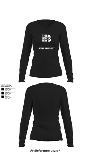 Womens Long Sleeve Vneck Shirt, 602nd Trans Det, , Teamtime, Team time, sublimation, custom sports apparel, team uniforms, spirit wear, spiritwear, sports uniforms, custom shirts, team store, custom team store, fundraiser sports, apparel fundraiser