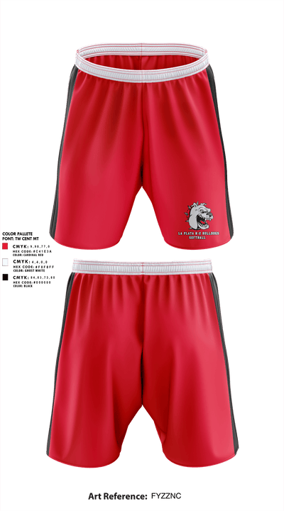 La Plata R-2 Bulldogs Softball 8039961 Athletic Shorts With Pockets - 1
