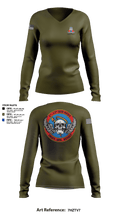 A Co, 2-13th Aviation Regiment 86069312 Women's Long Sleeve V-neck Shirt - 14