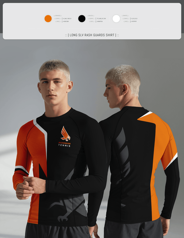 Long Sleeve Rash Guard Shirt, Mcdonogh Boys Tennis, Tennis, Teamtime, Team time, sublimation, custom sports apparel, team uniforms, spirit wear, spiritwear, sports uniforms, custom shirts, team store, custom team store, fundraiser sports, apparel fundraiser